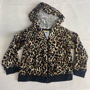 Vintage Healthtex Baby Girl 24 Months Fleece Leopard Jacket Flaw